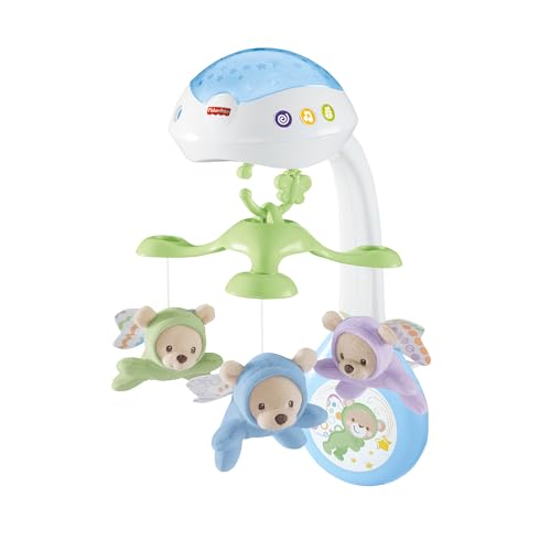 Fisher-Price Gimnasio de actividades musicales 3 en 1 Alfombra con luces, sonidos y accesorios, juguete para bebé recién nacido (Mattel HPF39)