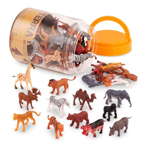 Terra by Battat Tubo de Animales Salvajes (60 piezas)