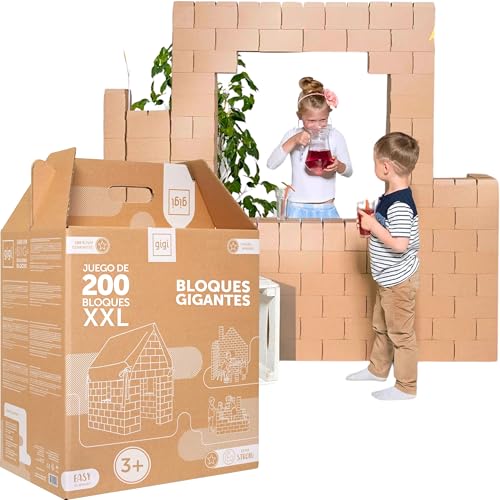 GIGI BLOKS Ladrillos de Cartón XXL (200)