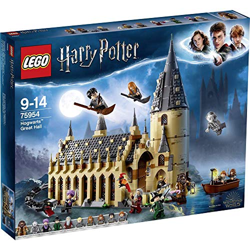 LEGO 75954 Gran Comedor de Hogwarts, set de la escena icónica con velas y estandartes