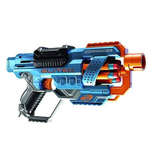Nerf Elite 2.0 Commander RC-6 blaster compacto de tambor giratorio con 12 dardos
