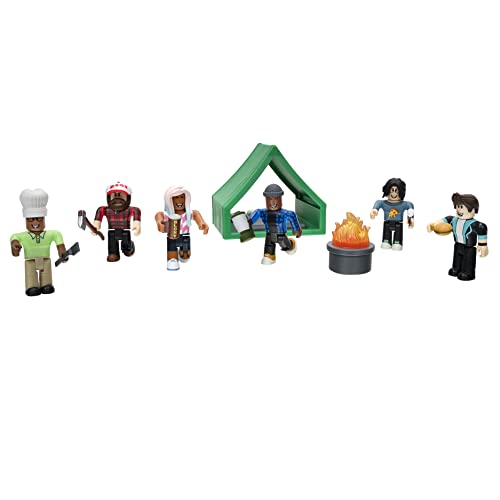 Roblox Colección de acción - Bienvenido a Bloxburg: Camping Crew Playset [Incluye artículo Virtual Exclusivo]