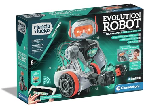 Clementoni Evolution Robot 2.0, robot para montar y programar con app, robótica STEM