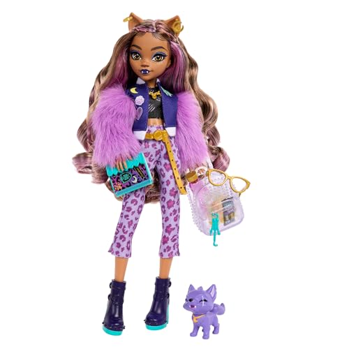 Monster High Clawdeen Wolf Fabulosa (articulada con mascota)