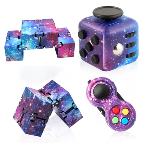 Cuackamily set de fidget toys con fidget pad, cubo e infinity cube
