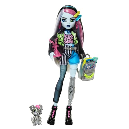 Monster High Frankie Stein con perrito Watzie
