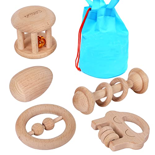 TOWO Maracas de madera de haya (sin barnizar)