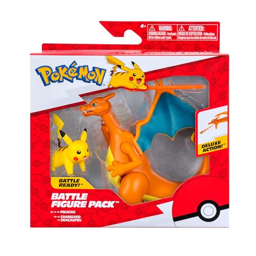 Pokémon Pack de 2 Figuras: Charizard 11 cm y Pikachu