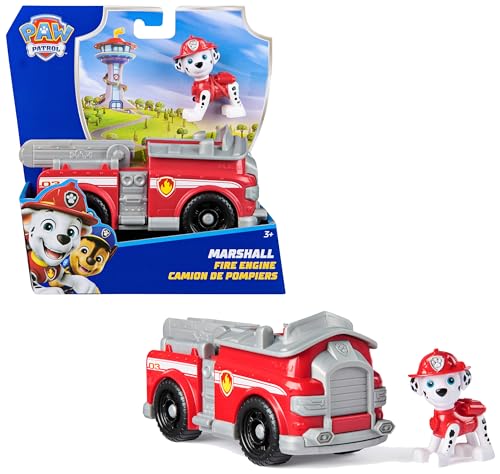 Camión de bomberos de la Patrulla Canina de 15 cm con figura de Marshall