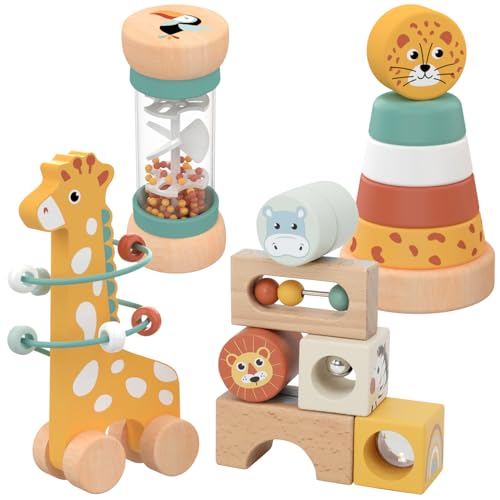 Almaxi Juguetes Montessori 1 años a 4 años, Madera Juguetes Niños 1 año, Juegos Educativos Niños 2 años, Regalos de cumpleaños Navidad Pascua para Niños y Niñas