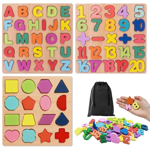 ZOCONE Puzzle de Madera de Letras (Montessori)