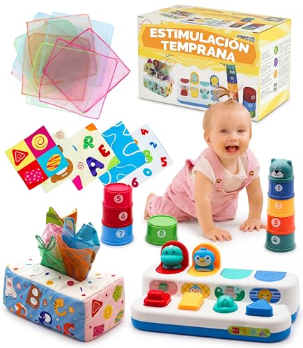 Almaxi Juguetes Montessori 1 años a 4 años, Madera Juguetes Niños 1 año, Juegos Educativos Niños 2 años, Regalos de cumpleaños Navidad Pascua para Niños y Niñas