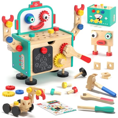 Lehoo Castle caja de herramientas Montessori para peques de 3 años, juguete de motricidad
