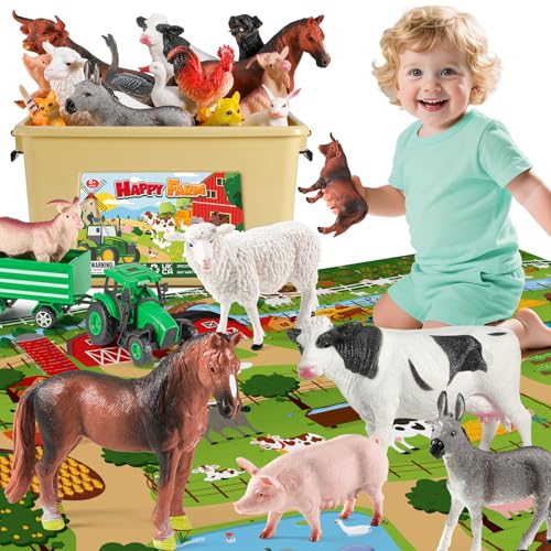 FRUSE Set de Animales con Tapete (38 piezas)